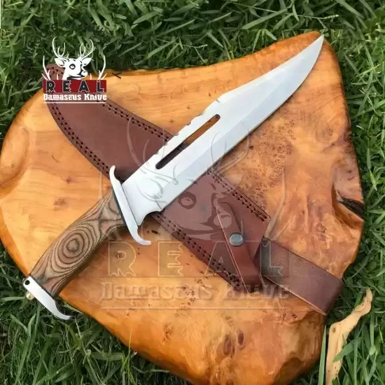 Damascus Hunting Tactical Knife with Sheath