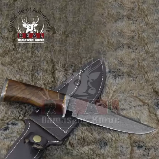 SHARD BLADE Custom Hand Forged Damascus Steel Hunting Bowie Knife W/Sh