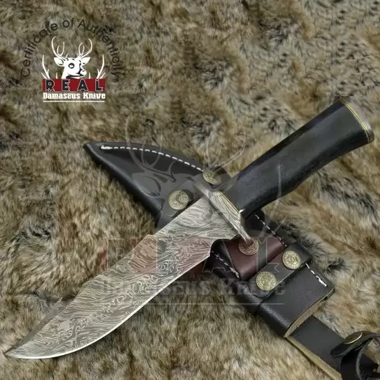 Custom Handmade, Damascus Steel Blade Hunting Knife