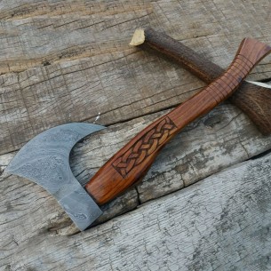 Custom Handmade Damascus Steel Viking Axe